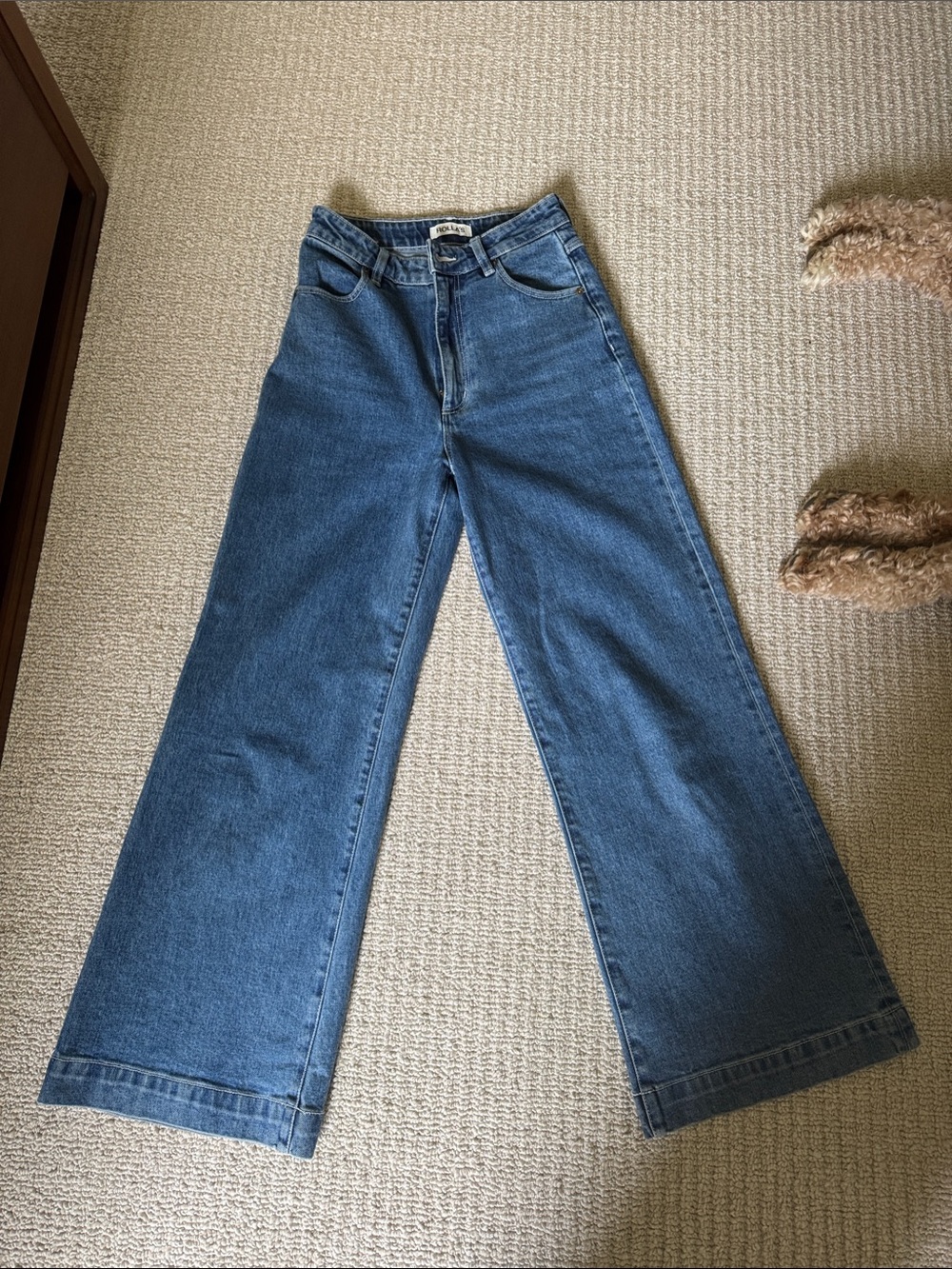 Free People Classic Blue Wide-Leg Jeans